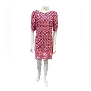 Eliza J Dress Pink Geometric Design Size 10 EUC